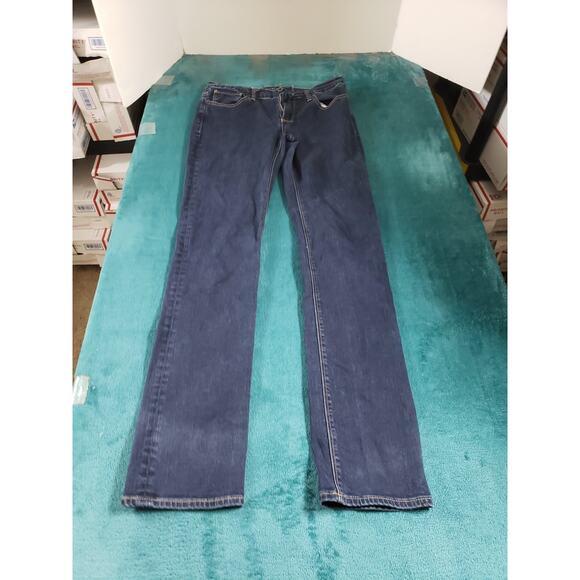 Lucky Brand Jeans Size 6 Womens Blue Stretch Pant Denim Mid Rise Brooke Straight - Picture 1 of 13